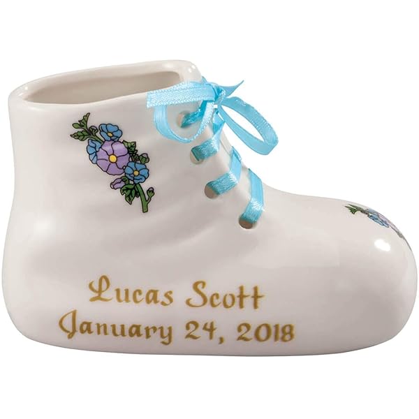 baby keepsakes ceramic booties