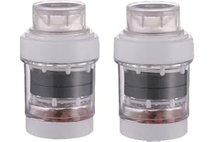 ALOVEXIONG 2 Pack Faucet Water Filters with Medical Stone Magnetized,Faucet Tap Water Purifier,Kitchen Faucet Water Filter,Fast Flow Water Filter Fits Standard Faucets
