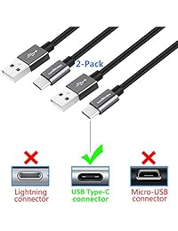 Meagoes - Cargador de coche rápido USB C, compatible con Samsung Galaxy S9 Plus S9 S8 Plus S8, Note 9 8, LG V40 ThinQ G7 V35 V30 G6 G5, adaptador de carga rápida 3.0 con 2 cables tipo C