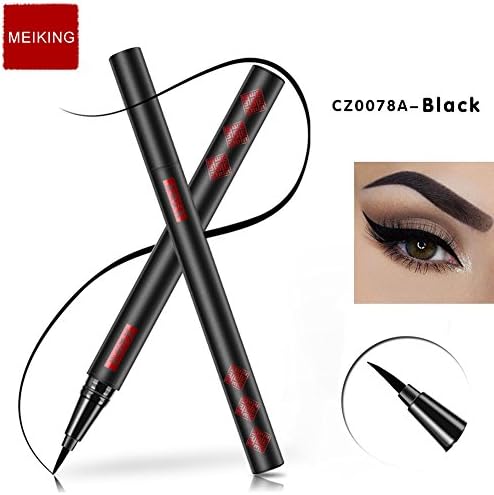 Smooth Long Lasting Eyeliner Liquid Pen Black Super Slim Makeup By MEIKING
