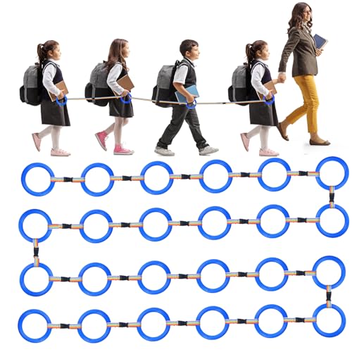 Motionchic 24 Sets Walking Rope for Preschool Toddlers Walking Rope Kids Handles Safety Line Detachable Transition Rope for Children's School Kindergarten Outdoor Supplies