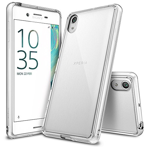 Xperia X Case, Ringke [FUSION] Crystal Clear PC Back TPU Bumper [Drop Protection/Shock Absorption Technology] Raised Bezels Protective Cover For Sony Xperia X 2016 - Clear