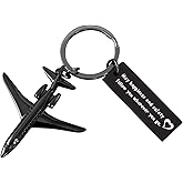 HOUGEBA Airplane Keychain Going Away Retirement Farewell Gift for Best Friend Coworker Pilot Flight Attendant Men and Women