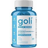 Goli Zero Sugar Ashwagandha Gummies with KSM-66, L-Theanine, Maca and Vitamin D - No Sugar Alcohols - Vegan, Keto-Friendly, Non-GMO
