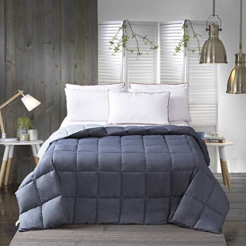 YGJT Lightweight Solid Comforter Blanket Queen Goose Down Alternative Comforter Ultra Soft All Seasons Comforter Duvet Machine Washable Grey