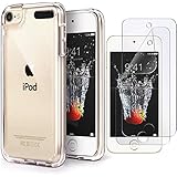 iPod Touch 7 Case Clear,IDWELL Touch 6 Touch 5 Case with 2 Screen Protectors, Clear Slim Soft TPU Bumper Hard Cover for iPod Touch 5/6/7th Generation (Latest Model,2019 Released), HD Clear