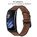 TRUMiRR Gear Fit 2 Watchband, Double Color Genuine Leather Watchband Stainless Steel Clasp Strap Sports Wristband Wrist Bracelet for Samsung Gear Fit 2 SM-R360 / Fit2 Pro SM-R365 Smartwatch
