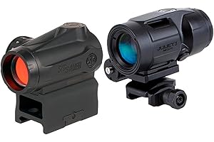 SIG SAUER Romeo-MSR Gen II 1x20mm 2 MOA Red Dot Sight & 3x22mm JULIET3-Micro Magnifier Combo Kit | Durable Waterproof Adjustable Shooting Gun Optic Package