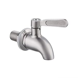 KES Lead Free Replacement Spigot for Beverage Dispenser SUS304 Stainless Steel 5/8" or 16mm, Polished Finish, K1060
