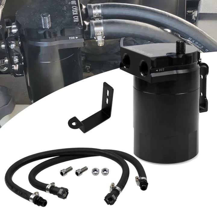 Photo 1 of RULLINE Air Oil Separator, Oil Catch Can Compatible with 2014-2018 Chevy Silverado 1500 GMC Sierra 1500 2015-2020 Chevy Tahoe Suburban GMC Yukon