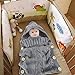 Colorful Newborn Baby Wrap Swaddle Blanket, Oenbopo Baby Kids Toddler Knit Blanket Swaddle Sleeping Bag Sack Sleep Bag Stroller Wrap for 0-12 Month Baby (Grey)