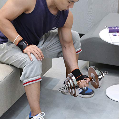 PROIRON Adjustable Dumbbells 20kg with Steel and Nut Dumbbells for Home Gym or Office (Pair)