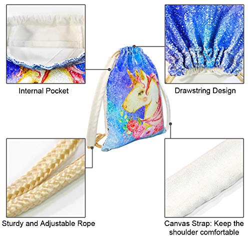 2 MHJY+Unicorn+Drawstring+Backpack+Reversible
