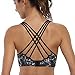 CharmLeaks Womens Sports Bra Padded Womens Sports Bra Yoga Sports Bras Sports Bra Padded, Medium, Black