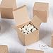 Ling's moment Kraft Gift Favor Boxes 2x2x2 Inch, Pack of 100, Brown Square Cardboard Jewelry Boxes for Wedding Party, Crafting, Cupcake Boxes