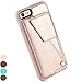 iPhone 6 Plus Wallet Case, iPhone 6 Plus Case, ZVEdeng iPhone 6 Plus Credit Card Holder Case, Shockproof Leather Wallet Phone Case Handbag Purse Magnetic Case 5.5inch-Rose Gold
