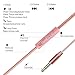Teleson Earphone Wired Earbuds Metal In-ear Headphones with Microphone Music with HIFI Stereo Bass Earphones for 3.5mm Interface MK201(Pink)