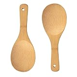 4 Pcs Bamboo Non Stick Rice Spoon Rice Paddle Rice