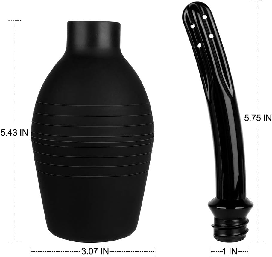 RANEU Enema Bulb Kit with Lube, Anal Douche Superior Materials Douche for Men Women Made of Comfortable Silicone: Health & Personal Care