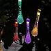 Icicle Solar String Lights, 15.7ft 8 Light Modes 20 LED Water Drop Fairy String Lighting for Indoor/Outdoor Home, Patio, Lawn, Garden, Party Decorations (Multi-Color)