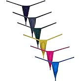 OROCOJUCO Sexy Men's Bulge Thong Underwear Shiny G-String Hipster Tangas Micro T-back