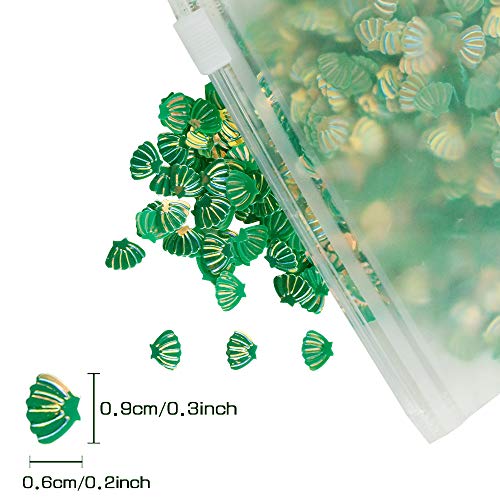 DLOnline 6000 PCS 100gram Mini Plastic Shining Shellfish Sequins,Sequins and Spangles Craft Supplies,for DIY Makingï¼ˆ7mmï¼‰