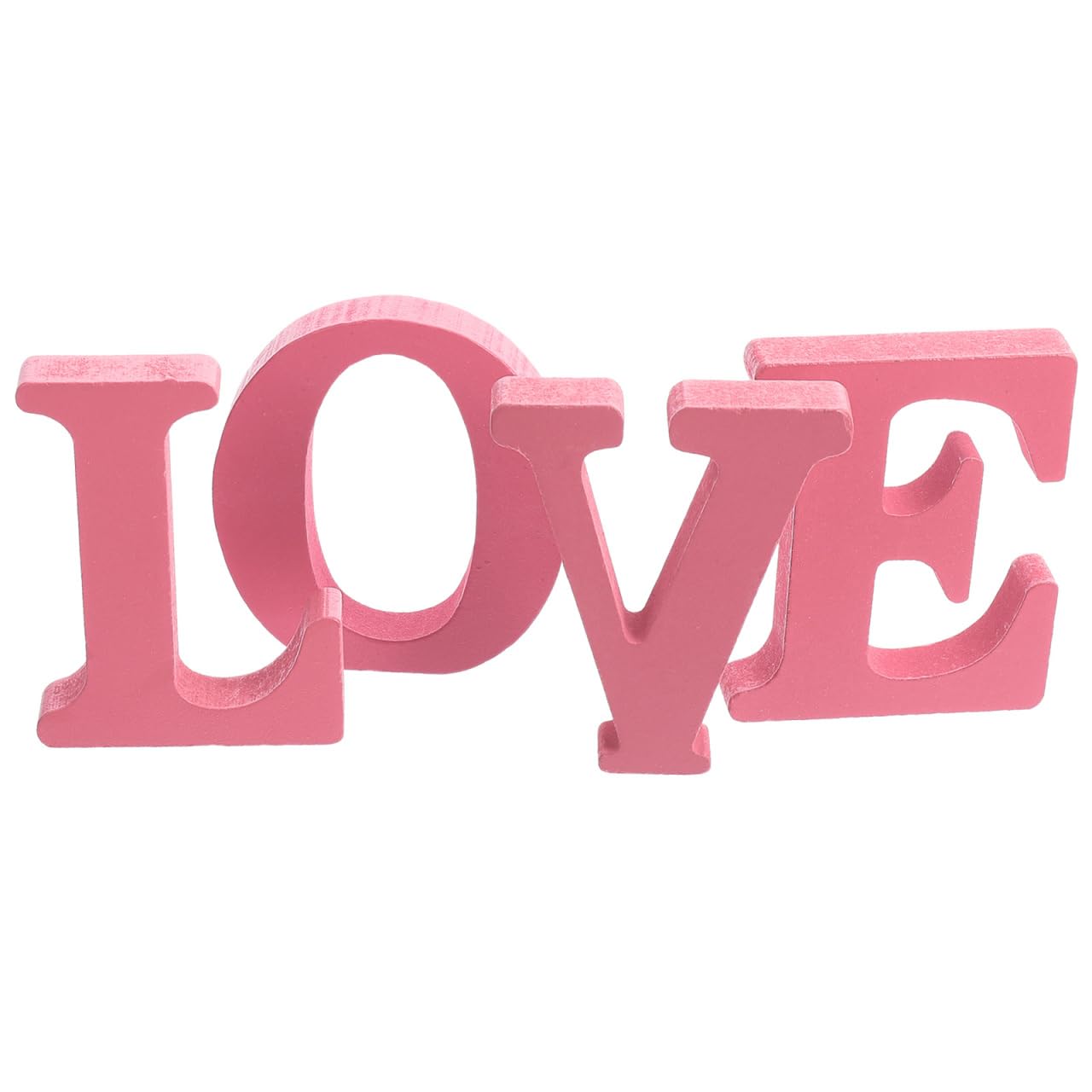 WOFASHPURET Valentine Wooden Love Letters Ornaments Set Romantic Desktop Decoration for Home Wedding Anniversary Lightweight Pink Wood Letters for Bedroom Table Display