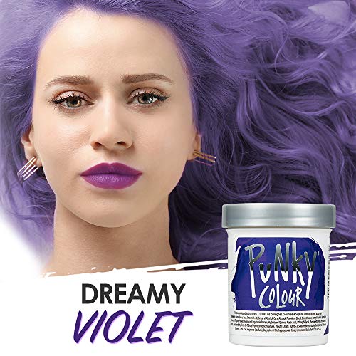 Punky Violet Semi Permanent Conditioning Hair Color, NonDamaging Hair