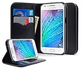 Galaxy J1 Case, Samsung Galaxy J1 Case, NageBee - Samsung Galaxy J1 Wallet Flip Case Pouch Cover Fold Stand case Premium Leather Wallet Flip Case For Samsung Galaxy J1 (Leather Wallet Black)