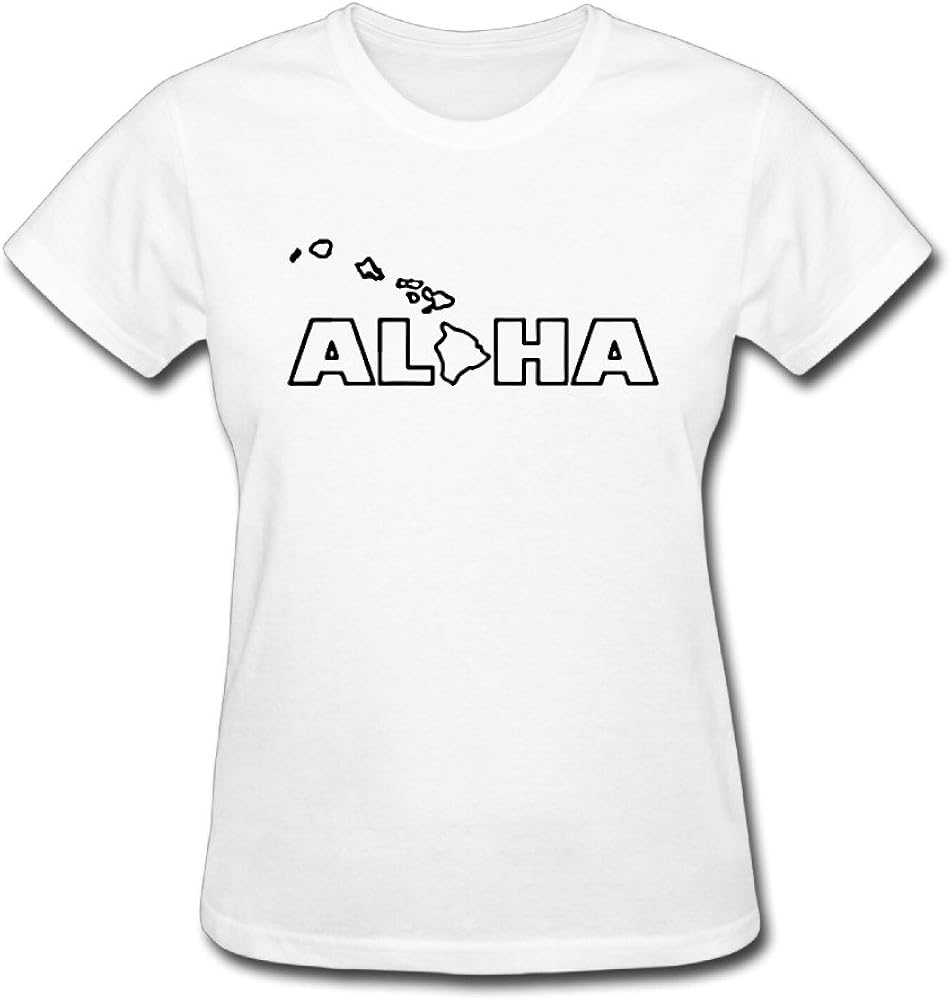 Printed T Shirt Aloha Hawaii Hawaiian Custom Tee Shirts For Women at