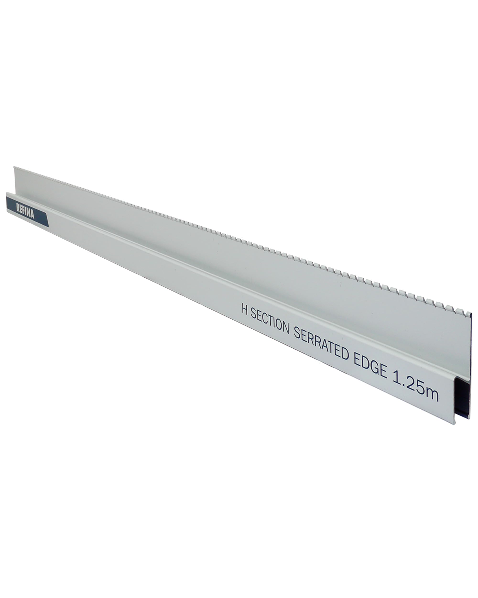 REFINA 4'0" (1.25m) Serrated H Section Feather Edges - 113 x 20mm Profile, 1.3mm Lightweight & Durable Aluminium - Serrated Edge for Removing Air Pockets, Distributing Materials, & Reducing Laitance