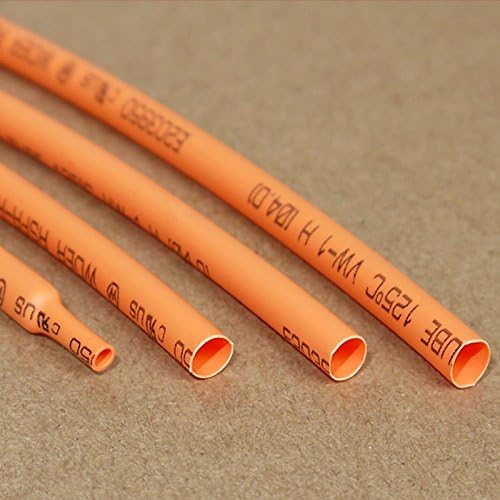 Graven 5M/Lot Orange - 2MM 4MM 6MM 8MM 10MM 12MM Assortment Ratio 2:1 Polyolefin Heat Shrink Tube Tubing Sleeving Cable Sleeves - (Color: 4MM 5m)