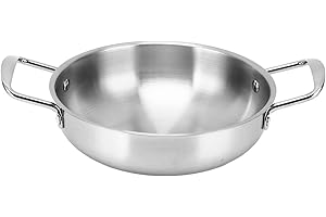 Korean Ramen Pot, 7.9 inch Stainless Steel Ramen Cooking Pot with Double Handles, Fast Heating Korean Raman Noodle Pot for So