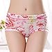 MyGxR Breathable Silky Ice Silk Sexy Cute Women Briefs Underwear Bikini Mid Rised with White Color for Girls Pack of 5 Size 7 8 (US 7-9/XL)