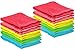 DecorRack 100% Cotton Bar Mops, Kitchen Dish Cloths, Multi-Purpose Cleaning Towels, Ultra Absorbent, Machine Washable, Quick Dry, Cheerful Assortment (Pack of 10)