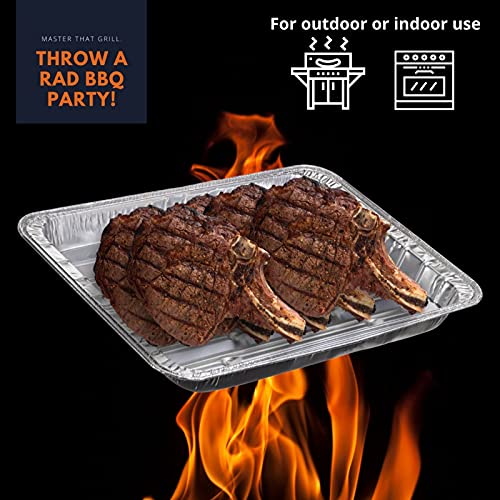 Crown Display Disposable Aluminum Broiler Pans For Cooking 9X13 I 25