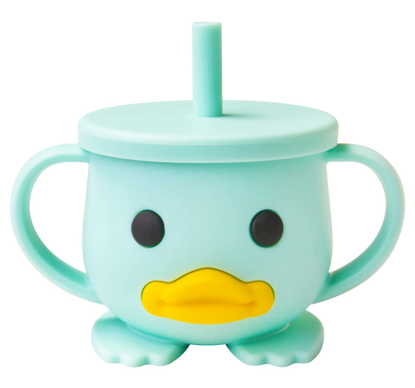 nohlerlife Toddler Cup, Soft Silicone Training Baby Led Weaning with Double Handle, Baby Open Cup, Unbreakable, 7oz, 6+ Months