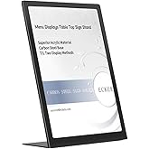 ECKEK Carbon Steel Sign Holder, Slanted Menu Displays, Table Top Sign Stand (L Shape Black A5 148×210mm/ 5.83×8.27 inches)