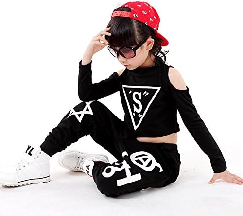 Voleseni™ Girls Children Modern Jazz Hip-Hop Dancewear Kids Dance Costumes Top&Pants