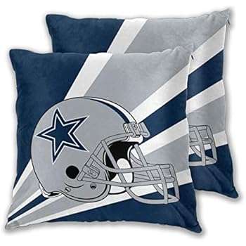 Marrytiny Custom Colorful Pillowcase Set of 2 Dallas Cowboys American Football Team Bedding Pillow Covers Pillow Cases for Sofa Bedroom Home Decorative - 18x18 Inches