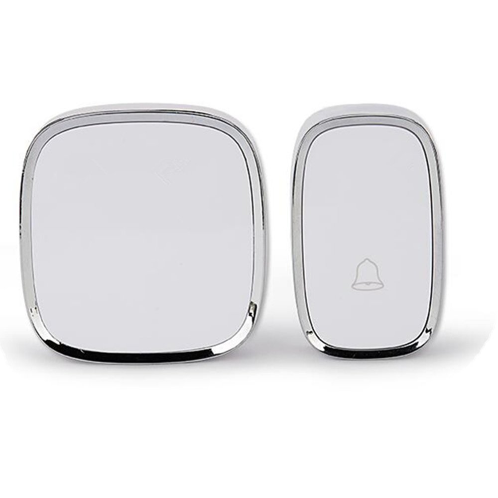 Timbre Inalámbrico para Puerta,1 Transmisor y 1 Receptor,Timbre Impermeable Volumen Ajustable Alcance a 280m con 36 Melodías,4 Niveles de Volumen,...