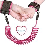 Baby Anti lost Wrist Link 2.5m Toddlers Safety Harness Leash Child Tether Velcro Band Kids Straps Rope for Children Babies with Parents (98 inch)