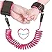 Baby Anti lost Wrist Link 2.5m Toddlers Safety Harness Leash Child Tether Velcro Band Kids Straps Rope for Children Babies with Parents (98 inch) by Elekmall (2.5m, Pink)