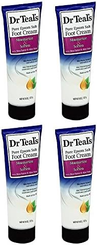 Dr Teals Shea Enriched Foot Cream, 8 Ounce (4pack)