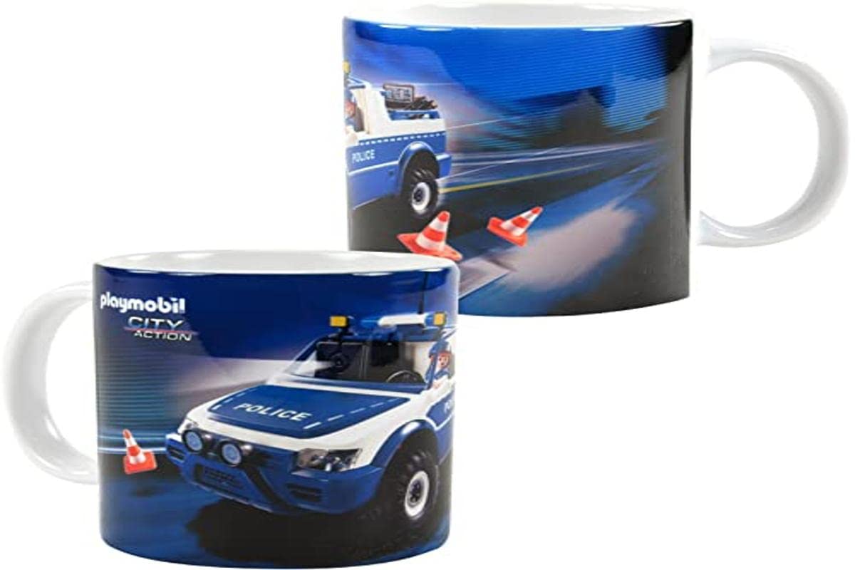 PLAYMOBIL United Labels City Action Mug Coffee Police 320 ml, Ceramic, Colourful, 1 Stück (1er Pack)