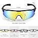 Sports Sunglasses Bike Cycling Sunglasses for Men Women with 5 Interchangeable Lens,Polarized Sunglasses with Anti-Uv400 for Driving Fishing Golf