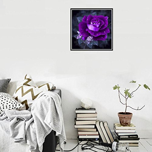 Botrong 5D Embroidery Paintings Rhinestone Pasted DIY Diamond painting Embroidery Arts Craft Adults' Children's Paint-By-Number Kits Cross Stitch (❤️ D:12X12inch / 30X30CM)
