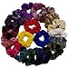 20 Pack Hair Scrunchies Velvet Elastics Hair Ties Scrunchy Bobbles Hair Accessories Bands Ties Ropes Scrunchie for Women or Girls, 20 Pcs Bright Colorful