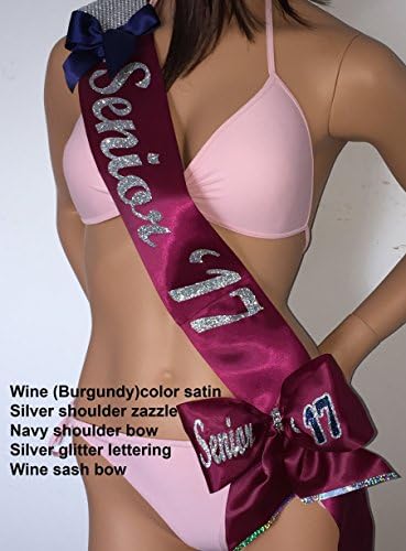 Senior 2017, Senior Sash, Graduation Sash, Cheerleader Sash, Cheer Sash, Class of 2017, Coach Sash. Add your favorite Trim, Bling, Shoulder Zazzle and Bows at an add'l cost. By SashANation