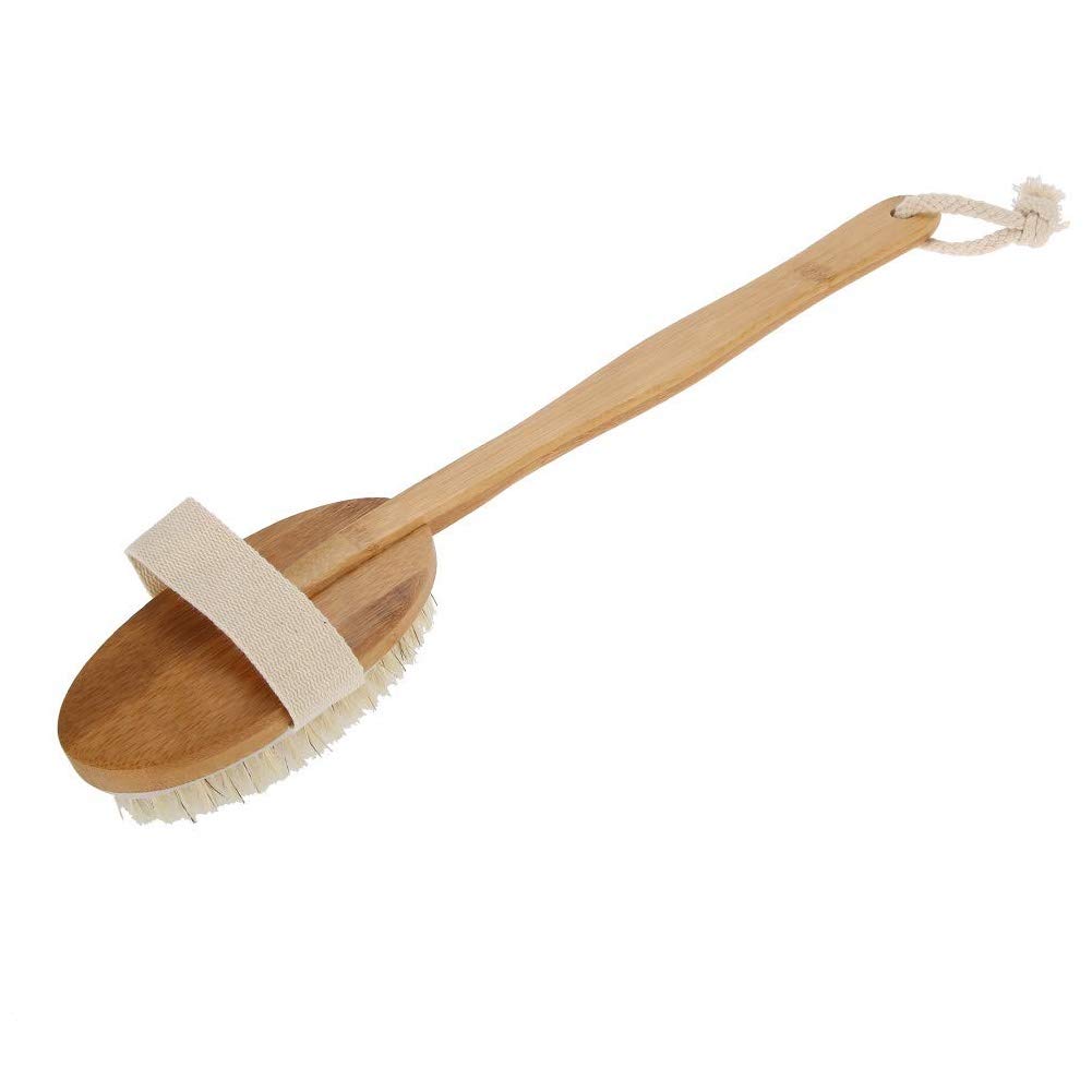 Long Bath Shower Body Brush Bristles Brushing Exfoliating,Skin Cleaning Care Brush Massager